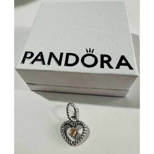 1001 - Pandora June Birthstone Heart Dangle Charm