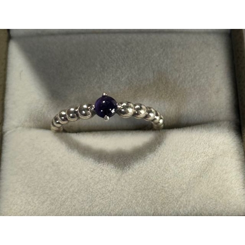 1006 - Pandora February Birthstone Beaded Ring