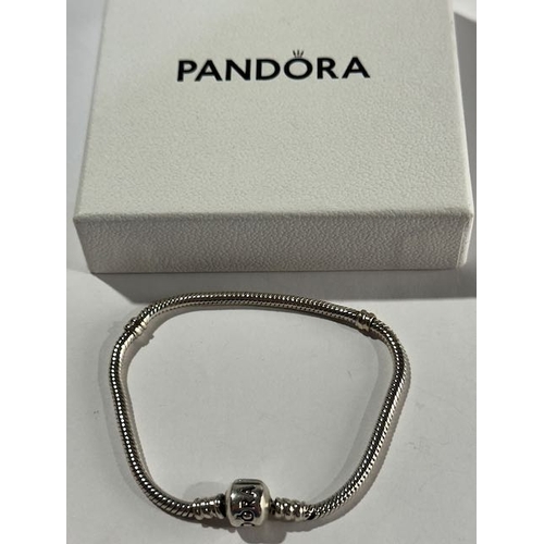 1012 - Pandora Moments Snake Chain Bracelet - Approx 18cm