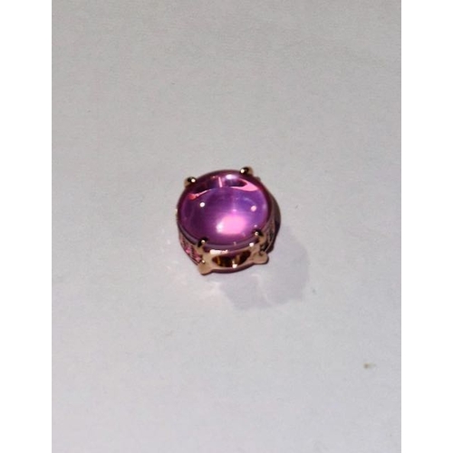 1019 - Pandora Oval Cabochon Charm In Rose