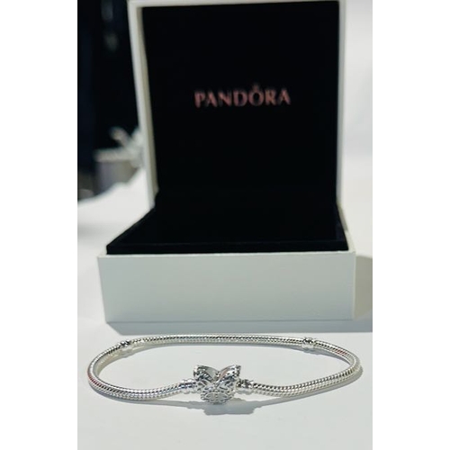 1028 - Pandora Moments Butterfly Clasp Snake Chain Bracelet