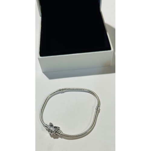 1028 - Pandora Moments Butterfly Clasp Snake Chain Bracelet