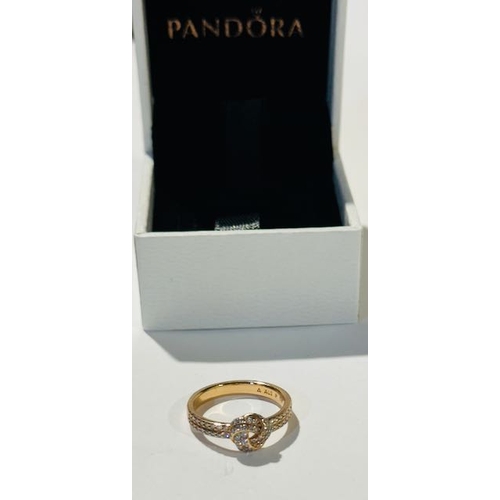 1032 - Pandora Love Knot Ring In Rose