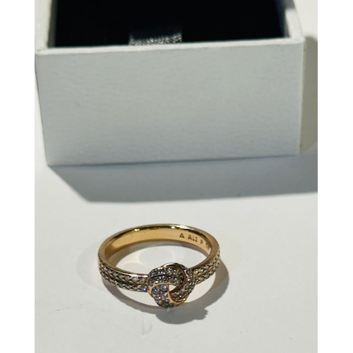 1032 - Pandora Love Knot Ring In Rose