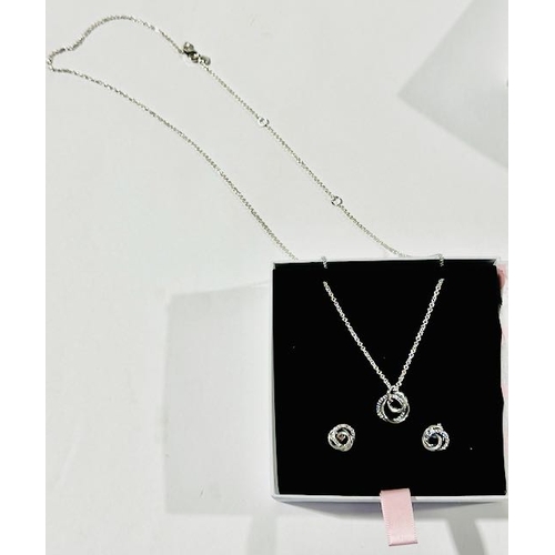 960 - Pandora Family Always Encircled Necklace and Earrings Gift Set RRP £115