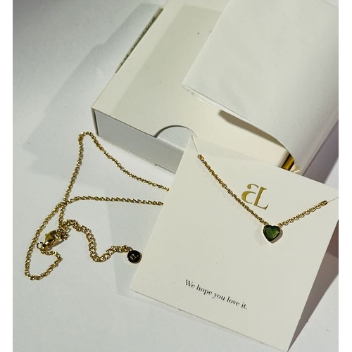 1072 - Abbott Lyon Mini Heart Birthstone Necklace December