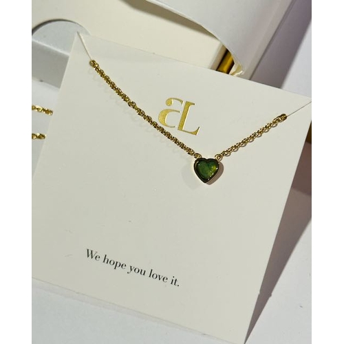 1072 - Abbott Lyon Mini Heart Birthstone Necklace December