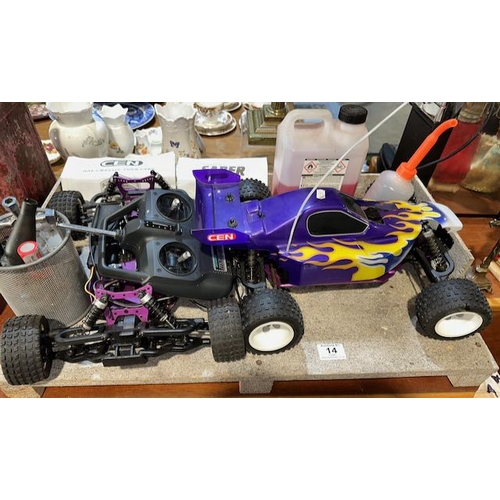 14 - RC Nitro Power/Petrol Buggy With Extra Chassis & Accessories etc