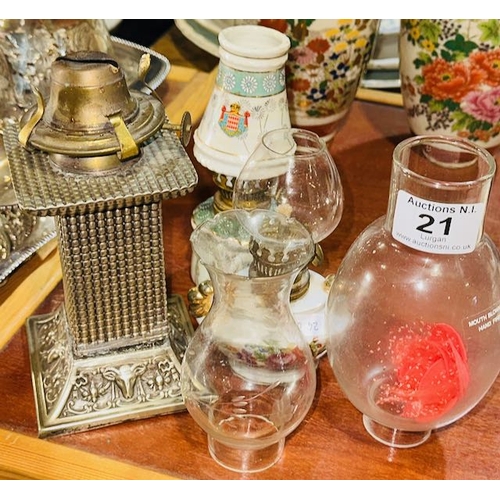 21 - Collection of Miniature Oil Lamps