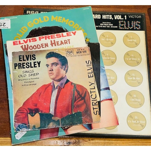 25 - Elvis Collectables - LP Set, Singles & Book