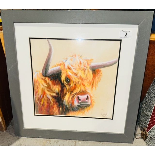 3 - Framed Highland Cow Print