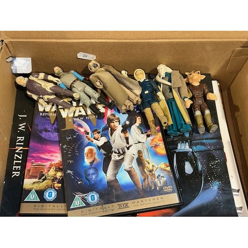 33 - Box Of Star Wars Collectables Incl Vintage Starwars Figures