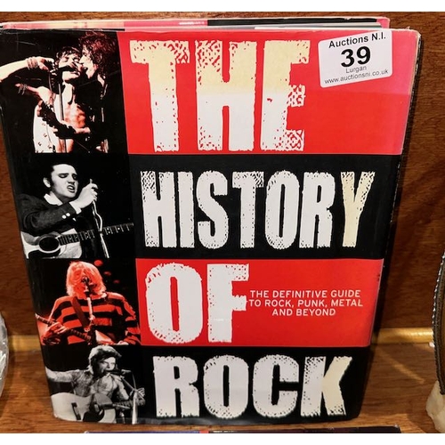 39 - The History Of Rock Hardback Book - Liveaid Page Bearing Signature (Not Authenticated)