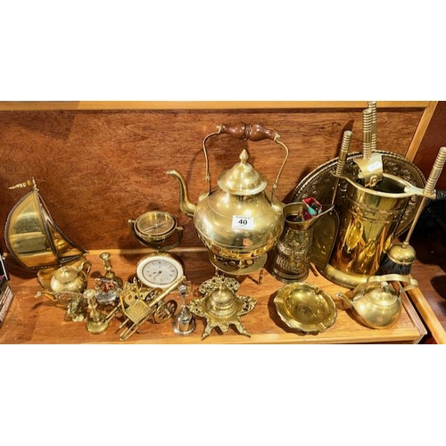 40 - Large Lot Of Collectable Brass Incl Tabletop Compass