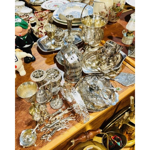 41 - Large Lot Of Collectable Silver Plate