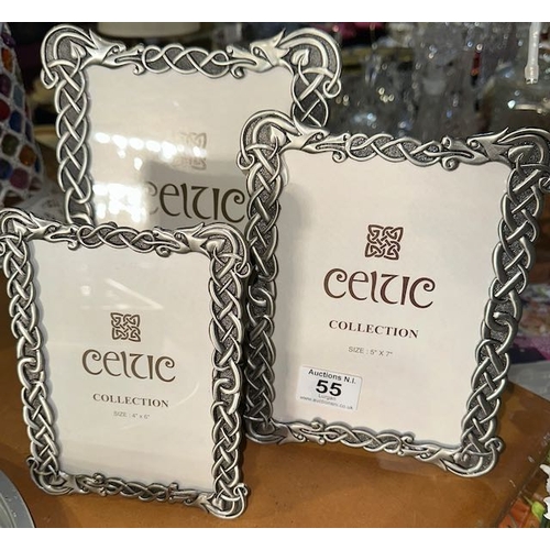 55 - Trio of Celtic Picture Frames - Boxes Present