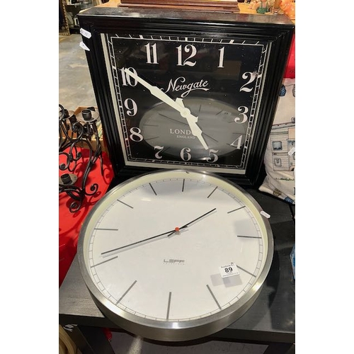 89 - Leff Circular Wall Clock + Newgate Wall Clock