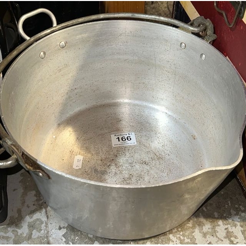 166 - Large Aluminium Jam POt