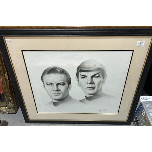 173 - Large Framed Star Trek Portrait