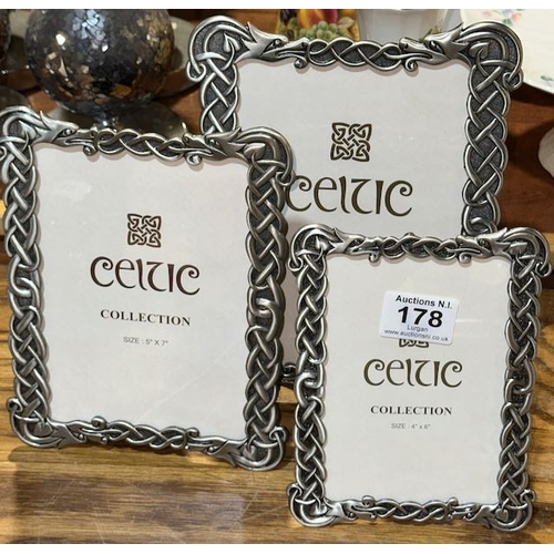 178 - Trio of Celtic Picture Frames