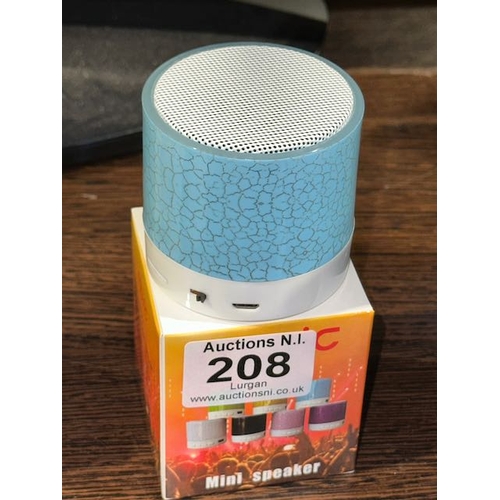 208 - Bluetooth Light Up Mini Speaker - Boxed