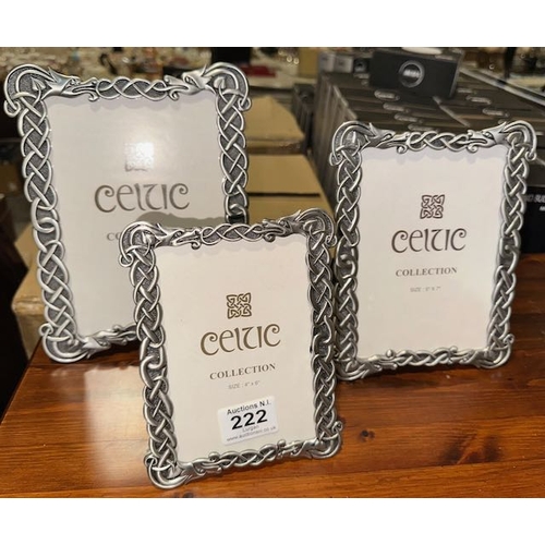 222 - Trio Of Celtic Picture Frames - Boxes Present