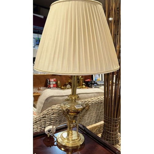 248 - Brass Base Table Lamp & Shade