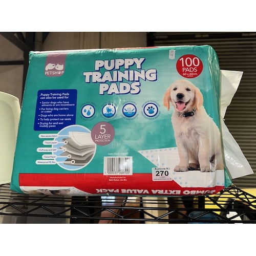 270 - 100pc Pack Puppy Training Pads