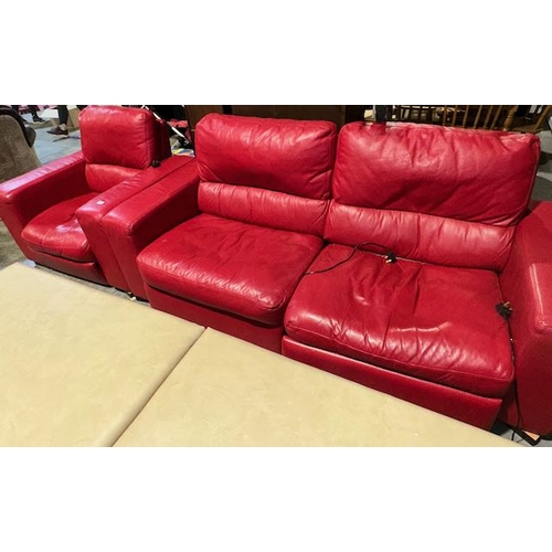 284 - Red Leather 2 + 1 Suite