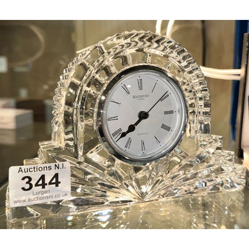 344 - Large Waterford Crystal Cottage Clock