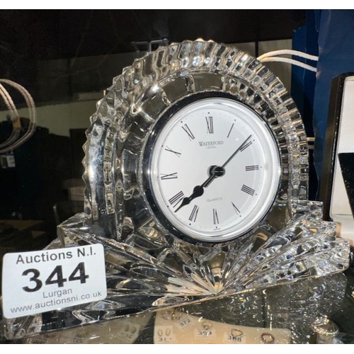 344 - Large Waterford Crystal Cottage Clock