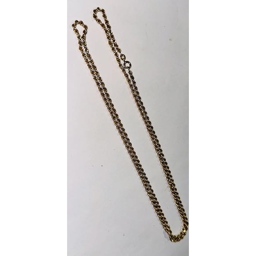 347 - 9ct Gold Rope Necklace - 32