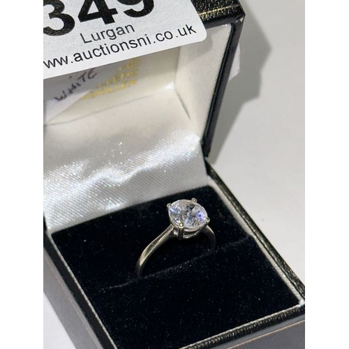 349 - 9ct White Gold Solitaire Ring