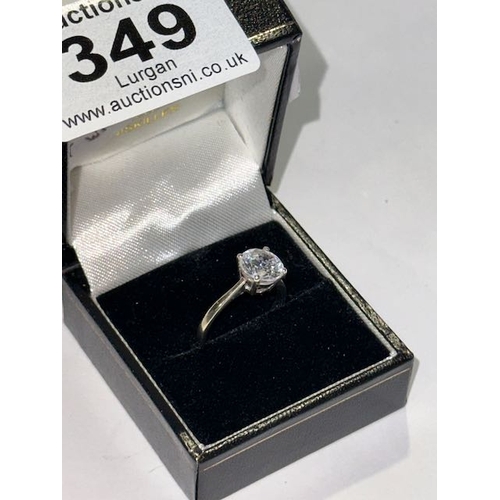 349 - 9ct White Gold Solitaire Ring