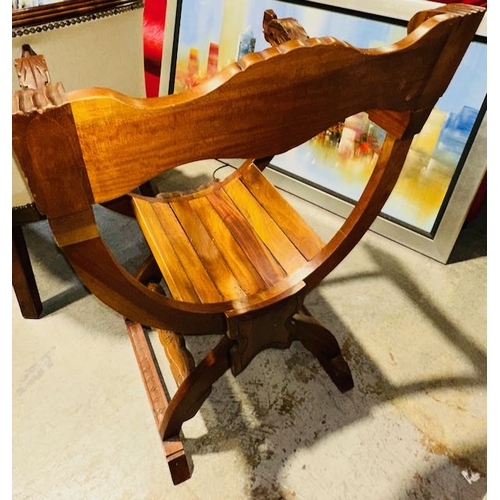 174 - Carved Savonarolla Chair