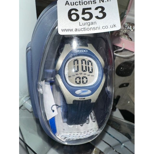 653 - Boxed Speedo Digital Sports Watch