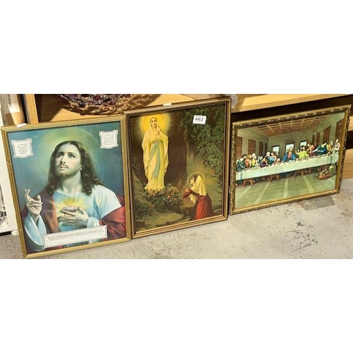 662 - 3 x Framed religious Prints