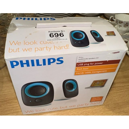 696 - Philips Computer Speakers In Box