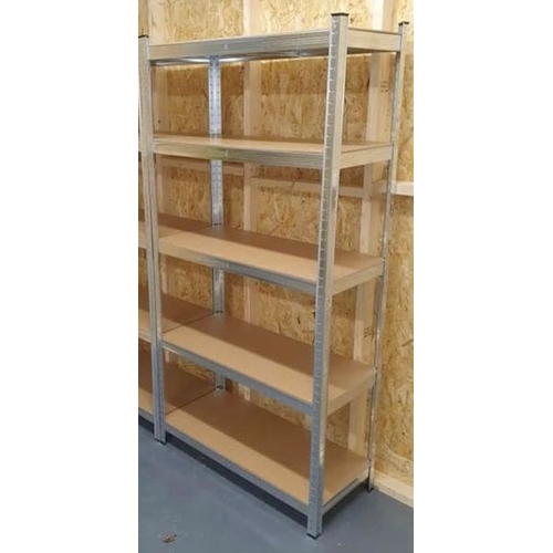 1 - 5 Tier Galvanised Shelving Unit Approx 180 x 40 x 90cm - Box Sealed