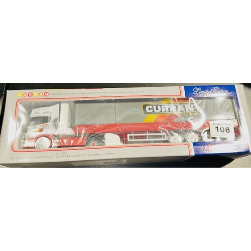 108 - Boxed Corgi Limited Edition 1:50 - Curran Scania Topline Curtainside