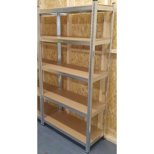 2 - 5 Tier Galvanised Shelving Unit Approx 180 x 40 x 90cm - Box Sealed