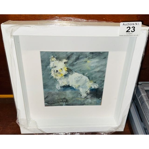 23 - Box Framed Con Campbell Print - Dog