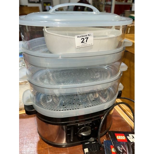 27 - Morphy Richards Electric 3 Tier Steamer