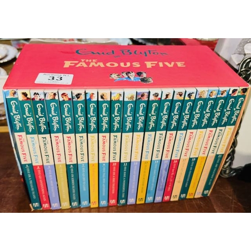 33 - Enid Blyton 20pc Hardback Famous Five Book Set