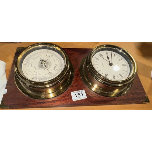 151 - Metamec Clock Barometer