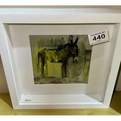 440 - Box Framed Con Campbell Donkey Print