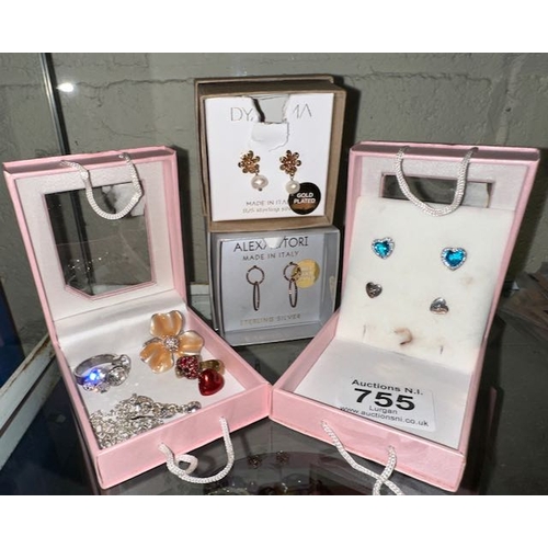 755 - Selection of Silver + Pilgrim Jewellery