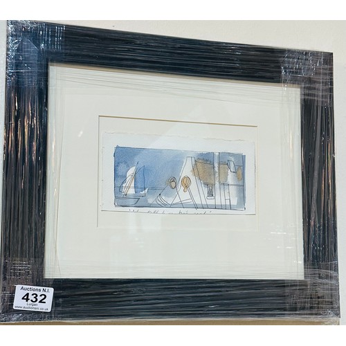 432 - Framed Pen & Wash By J. P Rooney Approx 15 x 13