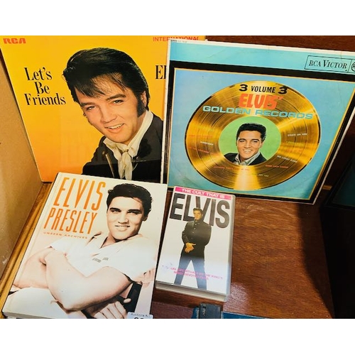 22 - Elvis Collectables Incl VHS, 2 x Lps & Unseen Archive Hardback Book