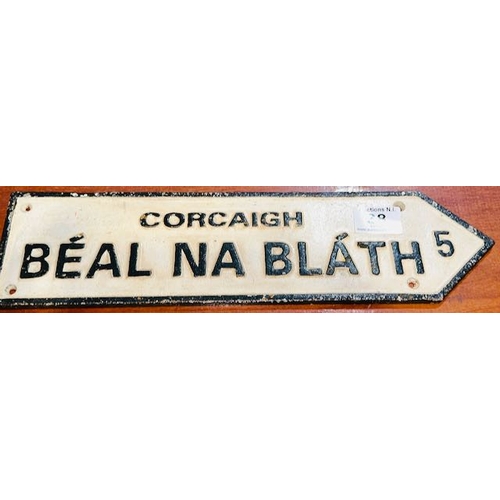 38 - Cast Béal Na Bláth Sign